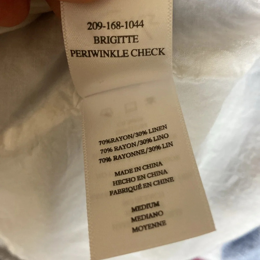 Rails Brigitte Periwinkle Check Wrap Style Dress … - image 6